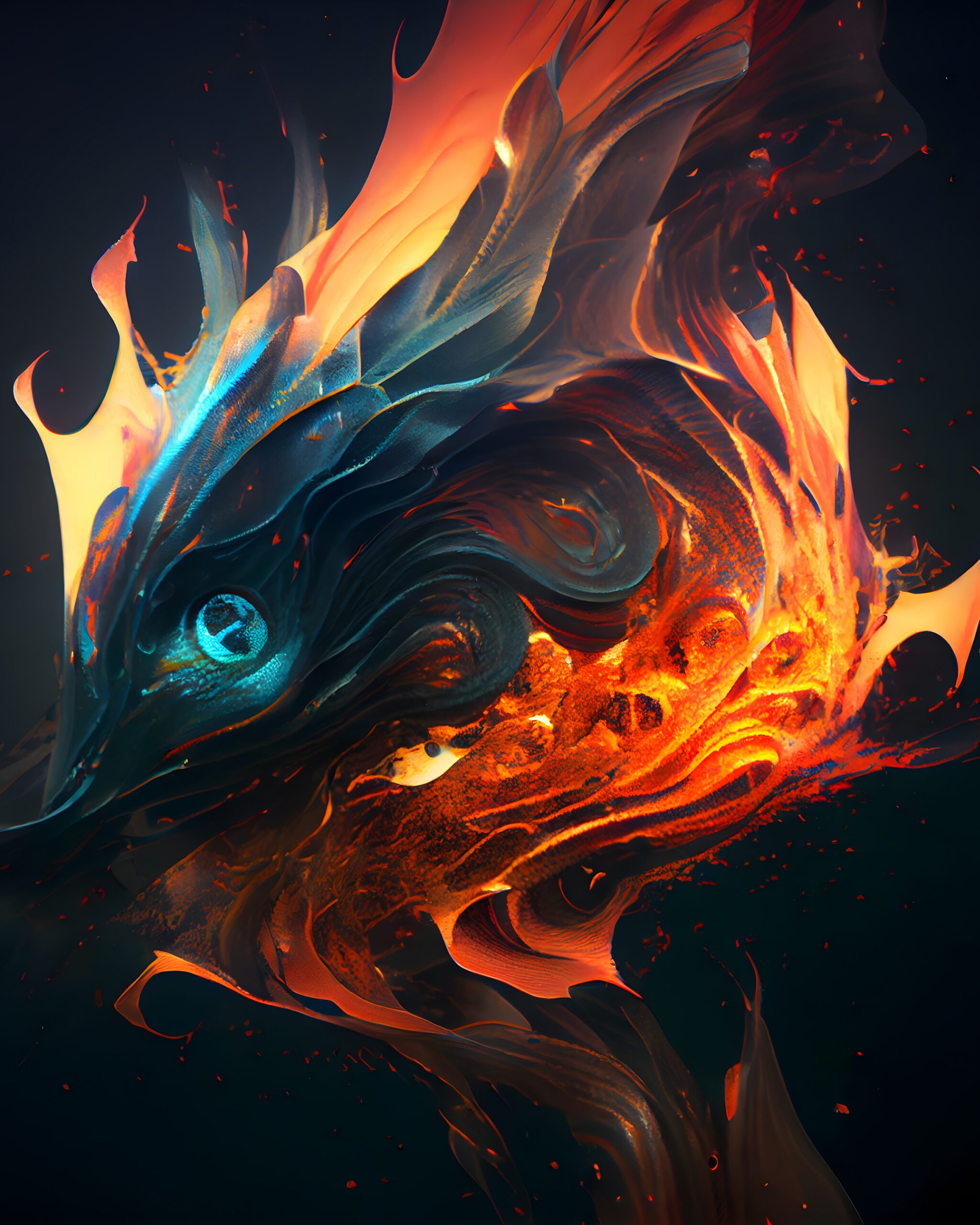 Abstract fire flame on black background. Design element for flyer; brochure; web; advertisements; and other graphic designer works. illustration.